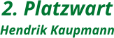2. Platzwart Hendrik Kaupmann